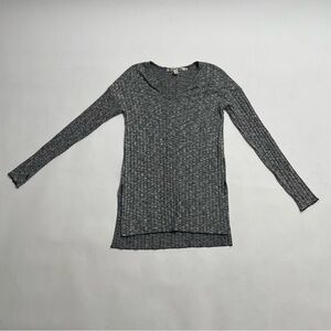 MICHAEL STARS ribbed knit heather grey tunic